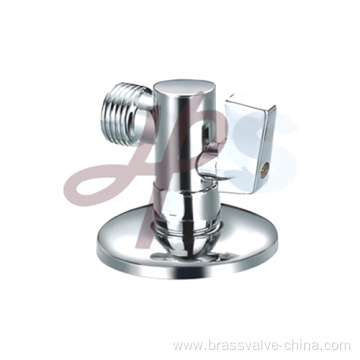 Brass angle type valve with plated chrome